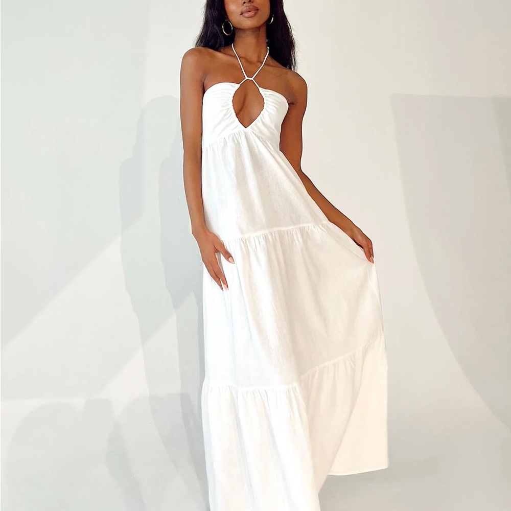 Princess Polly White Strapless Maxi Dress
